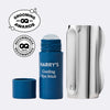 Harry's cooling eye stick with a silver applicator on a white background, featuring GQ Awards logos.